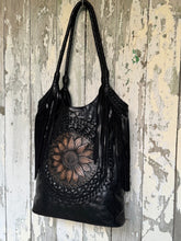 Load image into Gallery viewer, Sunflower Fringe Leather Shoulder Tote Bag