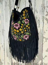 Load image into Gallery viewer, Boho Beauty Handpainted Suede Fringe Shoulder Bag-Handbags, Wallets &amp; Cases-Dreamtime Boho -Dreamtime Boho