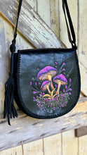 Load image into Gallery viewer, Mushroom Magic Hand Tooled Leather Crossbody Bag &amp; Cuff Set