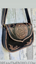 Load image into Gallery viewer, Hand Tooled Mandala Leather Crossbody Boho Bag-Handbags, Wallets &amp; Cases-Dreamtime Boho -Dreamtime Boho