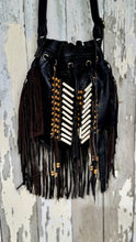 Load image into Gallery viewer, Boho Leather Patchwork Fringe Crossbody Bag
