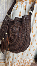 Load image into Gallery viewer, Gypsy Weave Handcrafted Leather Boho Bag - Fringe Free