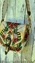 Load image into Gallery viewer, Luxe Bee Story Crossbody Handcrafted Leather Boho Bag-Handbags, Wallets &amp; Cases-Dreamtime Boho -Dreamtime Boho