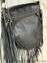 Load image into Gallery viewer, Handcrafted Mandala Leather Fringe Boho Bag-Handbags-Dreamtime Boho-Dreamtime Boho