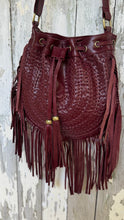 Load image into Gallery viewer, Gypsy Weave Leather Fringe Boho Bag
