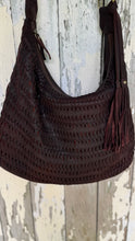 Load image into Gallery viewer, Gypsy Weave Slouch Bag Crossbody Leather Boho Bag