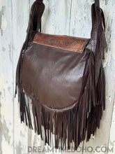 Load image into Gallery viewer, Gypsy Buffalo Fringe Leather Crossbody Boho Bag-Crossbody Bag-Dreamtime Boho-Gypsy Buffalo Rich Dark Brown-Dreamtime Boho