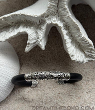 Load image into Gallery viewer, Mystic Sands Unisex Sterling Silver Rubber Cuff Bracelet-Apparel &amp; Accessories-Dreamtime Boho -Dreamtime Boho