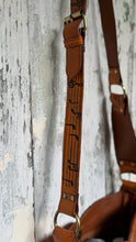 Load image into Gallery viewer, Rock Angel Wing Guitar Handtooled Fringe Leather Crossbody Bag