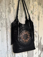 Load image into Gallery viewer, Sunflower Fringe Leather Shoulder Tote Bag