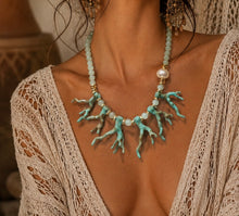 Load image into Gallery viewer, Coral Reef Dream Statement Necklace – Adjustable Boho Jewellery