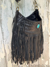 Load image into Gallery viewer, Fringe Leather Boho Bag Gemstone Bag-Apparel &amp; Accessories-Dreamtime Boho -Blush-Dreamtime Boho