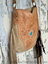 Load image into Gallery viewer, Fringe Crossbody Leather Boho Bag Goddess-Crossbody Bag-Dreamtime Boho-Natural-Dreamtime Boho