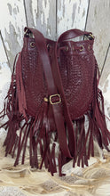 Load image into Gallery viewer, Gypsy Weave Leather Fringe Boho Bag