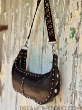 Load image into Gallery viewer, Chocolate Leather Studded Shoulder Bag – Rockstar Boho Vibes-Apparel &amp; Accessories-Dreamtime Boho -Dreamtime Boho