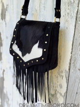 Load image into Gallery viewer, Cowhide &amp; Suede Fringe Crossbody Western Bag-Crossbody Bag-Dreamtime Boho -Dreamtime Boho