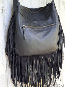 Cactus Desert Sun Leather Crossbody Fringe Boho Bag-Crossbody Bag-Dreamtime Boho -Dreamtime Boho