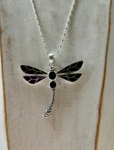 Load image into Gallery viewer, Sterling Silver Dragonfly Pendant Necklace – Black Onyx-Apparel &amp; Accessories-Dreamtime Boho -Dreamtime Boho