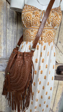Load image into Gallery viewer, Gypsy Weave Leather Fringe Boho Bag
