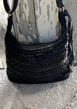 Load image into Gallery viewer, Gypsy Weave Leather Slouch Bag - Small