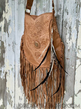 Load image into Gallery viewer, Fringe Crossbody Leather Boho Bag Goddess-Crossbody Bag-Dreamtime Boho-Natural-Dreamtime Boho