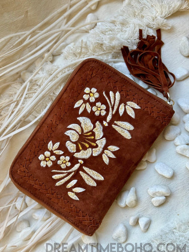 Hand Made Soft Suede Leather Boho Wallet-Apparel & Accessories-Dreamtime Boho -Dreamtime Boho
