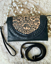 Load image into Gallery viewer, Tooled Leather Boho Wallet Purse Clutch Crossbody