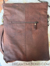 Load image into Gallery viewer, Antique Brown Leather Crossbody Fold Over Bag-Apparel &amp; Accessories-Dreamtime Boho-Dreamtime Boho