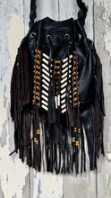 Load image into Gallery viewer, Boho Leather Patchwork Fringe Crossbody Bag