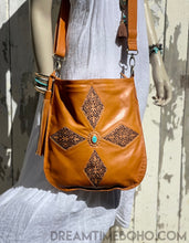 Load image into Gallery viewer, Handmade Crossbody Leather Boho Bag - Kasey-Crossbody Bag-Dreamtime Boho-Brown-Dreamtime Boho