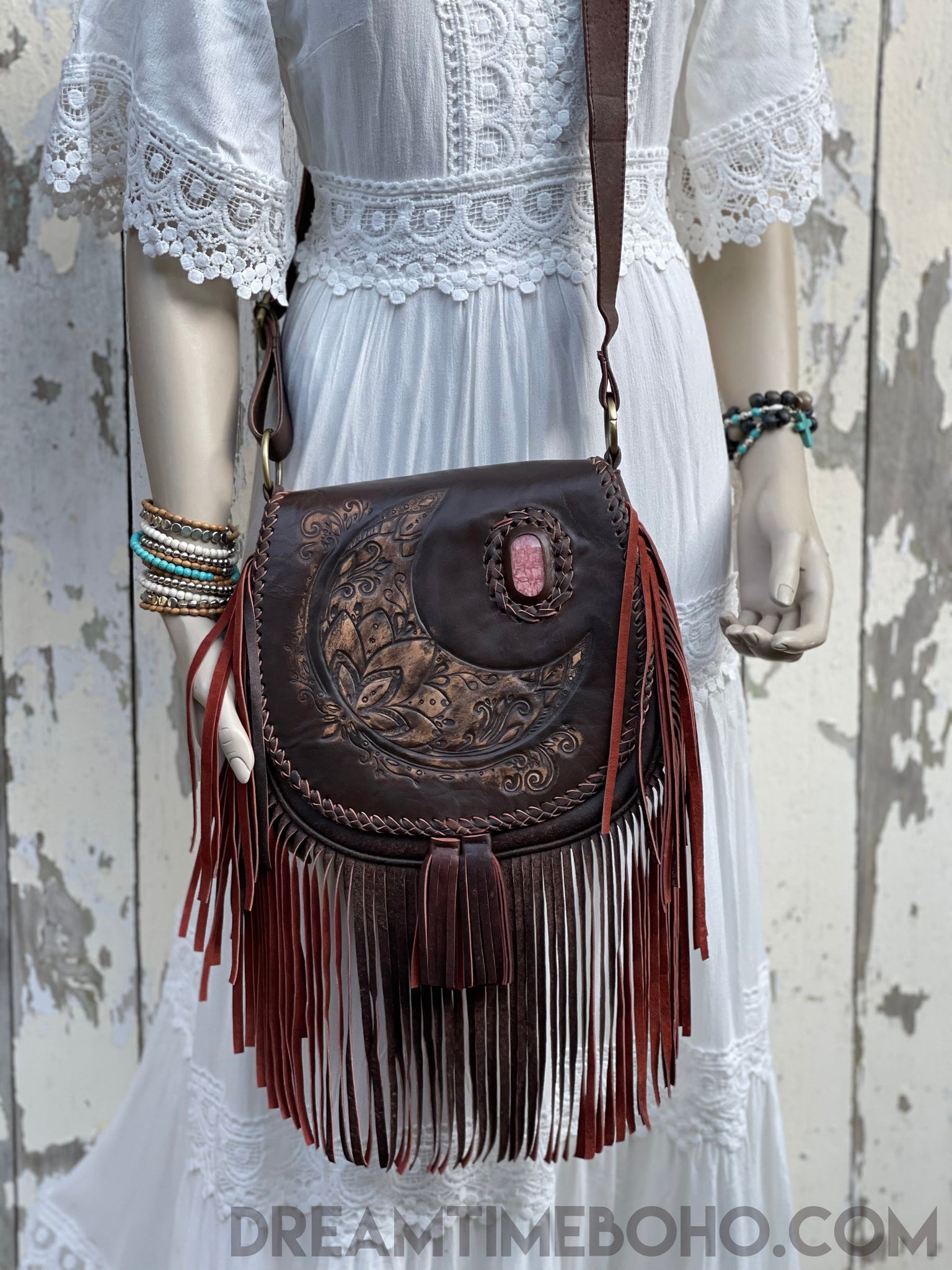 Turquoise garden leather purse – Jazala