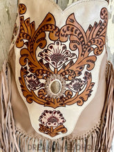 Load image into Gallery viewer, Coastal Bliss Hand Tooled Fringed Leather Bohemian Handbag-Boho Fringe Bag-Dreamtime Boho -Dreamtime Boho