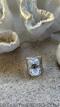 Load image into Gallery viewer, Wild Bloom Adjustable Silver Ring – Handcrafted Boho Style-Apparel &amp; Accessories-Dreamtime Boho -Dreamtime Boho