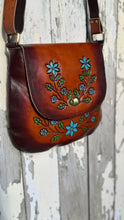 Load image into Gallery viewer, Hand Tooled Vintage  Flower Leather Boho Bag