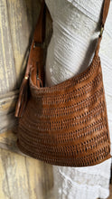 Load image into Gallery viewer, Gypsy Weave Slouch Bag Crossbody Leather Boho Bag