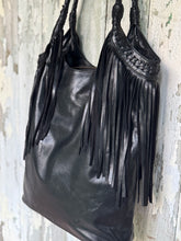 Load image into Gallery viewer, Sunflower Fringe Leather Shoulder Tote Bag