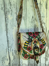 Load image into Gallery viewer, Luxe Bee Story Crossbody Handcrafted Leather Boho Bag-Handbags, Wallets &amp; Cases-Dreamtime Boho -Dreamtime Boho