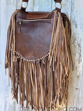 Load image into Gallery viewer, Desert Spirit Turquoise Fringe Crossbody Boho Bag-Handbags, Wallets &amp; Cases-Dreamtime Boho -Dreamtime Boho