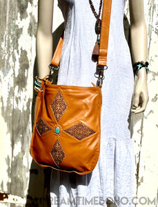 Handmade Crossbody Leather Boho Bag - Kasey-Crossbody Bag-Dreamtime Boho-Brown-Dreamtime Boho