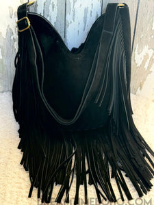 Boho Beauty Handpainted Fringe Shoulder Bag-Handbags, Wallets & Cases-Dreamtime Boho -Dreamtime Boho