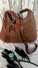 Load image into Gallery viewer, Gypsy Weave Slouch Bag Crossbody Leather Boho Bag