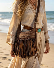 Load image into Gallery viewer, Brooklyn Fringe Leather Crossbody Boho Bag – Small