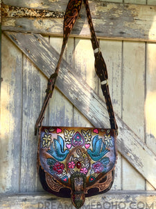 Luxe Love Story Handmade Leather Crossbody Boho Bag-Apparel & Accessories-Dreamtime Boho -Dreamtime Boho