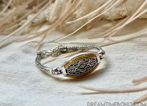 Harmony Handcrafted 925 Silver Filigree Adjustable Bracelet-Jewelery-Dreamtime Boho -Dreamtime Boho