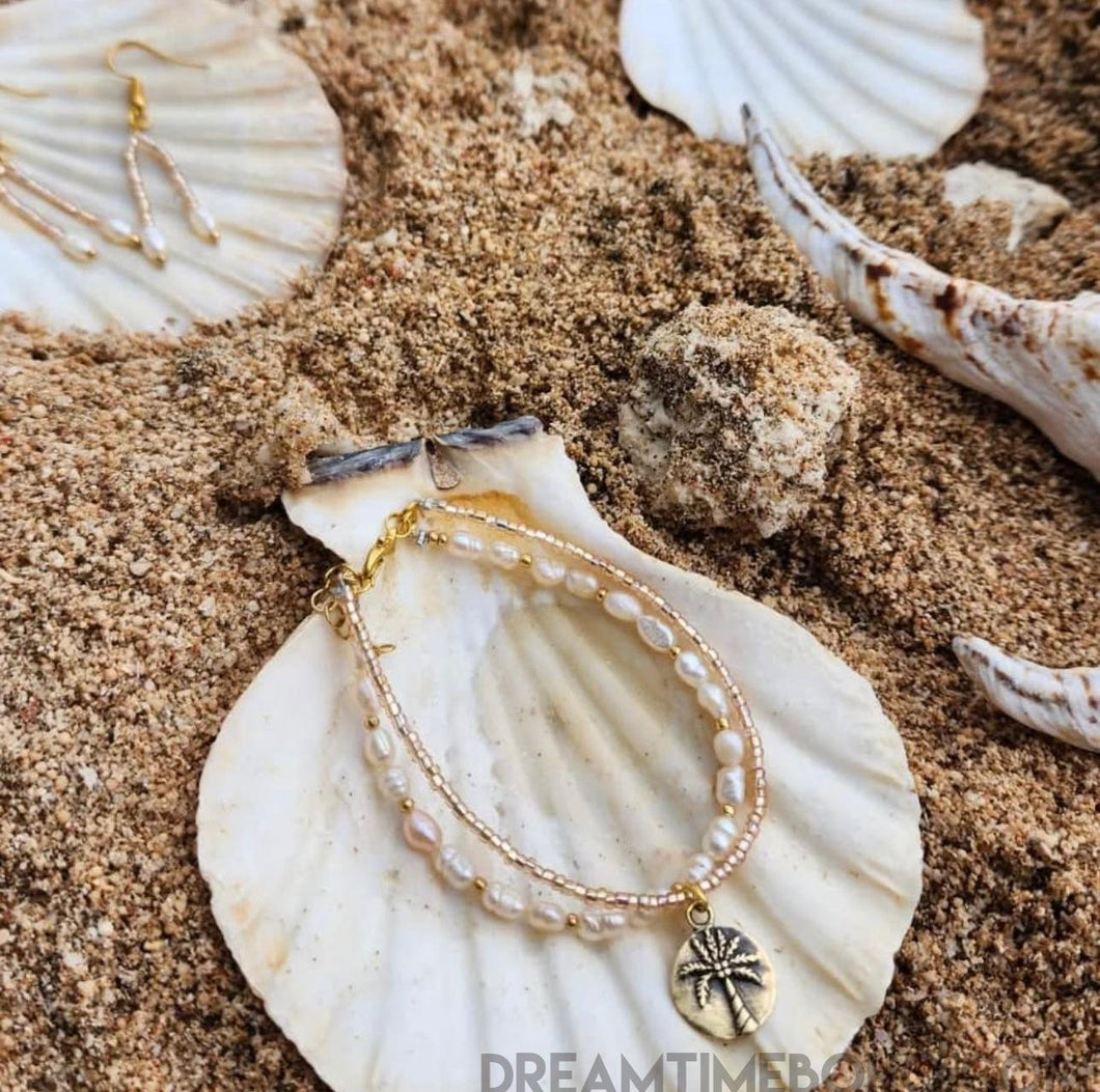 Island Glow Freshwater Pearl & Rose Gold Necklace-jewellery-Dreamtime Boho -Dreamtime Boho