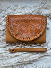 Load image into Gallery viewer, Midnight Rose Leather Purse Wallet Clutch Bag