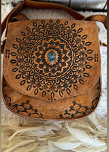Load image into Gallery viewer, Mandala Vintage Crossbody Leather Boho Bag