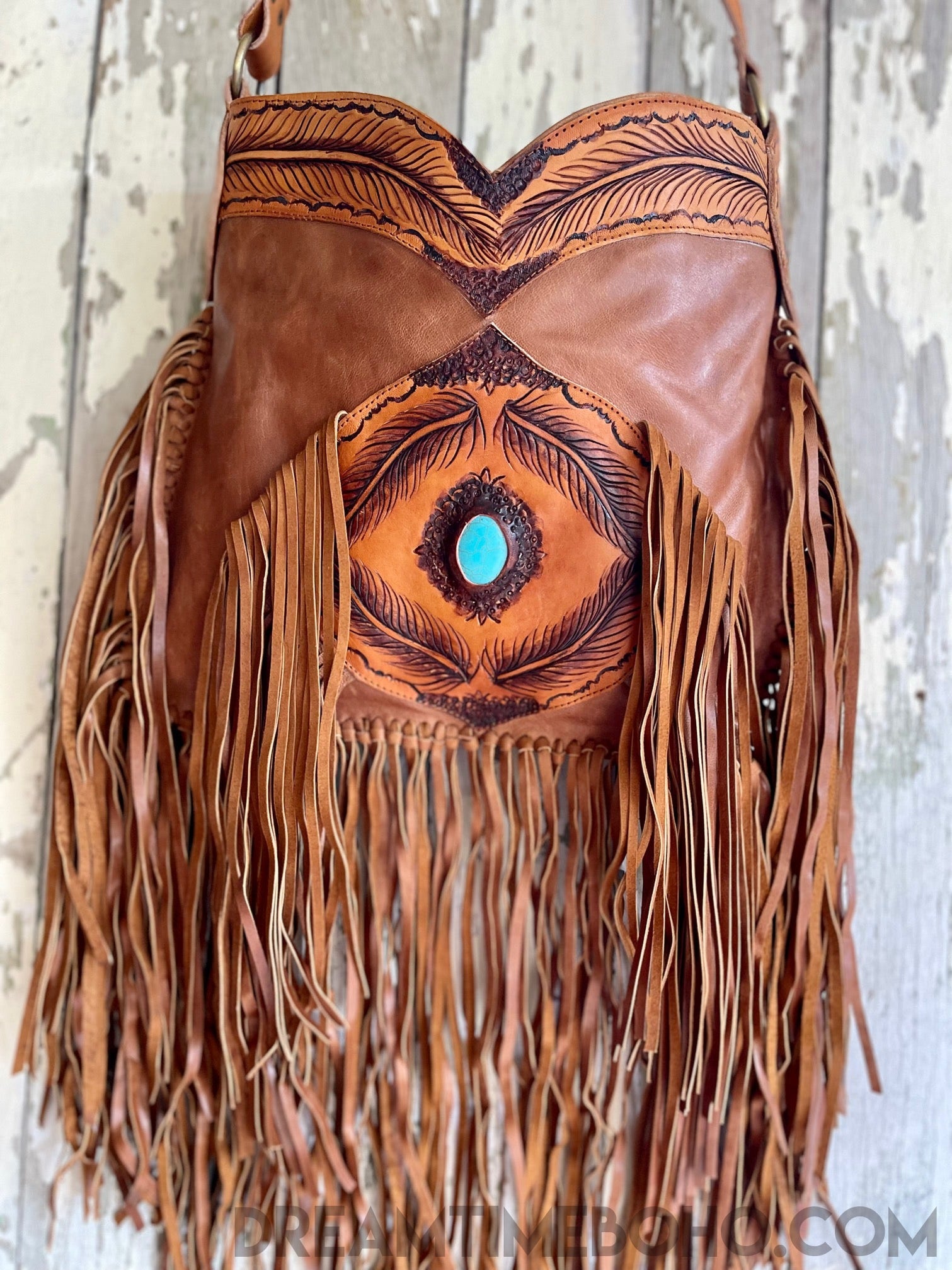 Sahara Hand Tooled Leather Fringe Boho Bag – Dreamtime Boho
