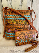 Load image into Gallery viewer, Hand Painted Springfest Leather Purse Wallet-Wallet Purse-Dreamtime Boho -Dreamtime Boho