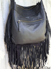 Load image into Gallery viewer, Cactus Desert Sun Leather Crossbody Fringe Boho Bag-Crossbody Bag-Dreamtime Boho -Dreamtime Boho
